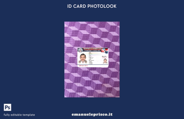 modello frontale photolook per carta d'identità consolare della Republica Domini